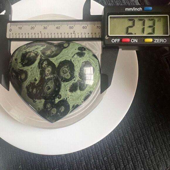 Kambaba Jasper‎ Large Chunky Heart Carving - Picture 7 of 10